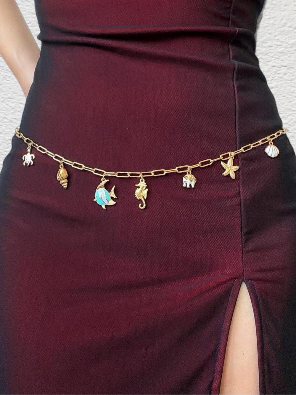 Gold Beach Vacation Summer Ocean Themed Pendant body waist chain belt